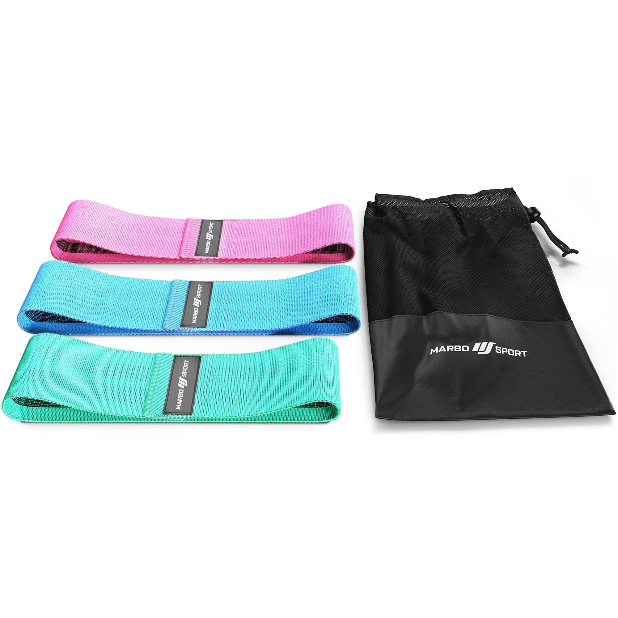 Set of 3 fabric resistance bands - Marbo Sport