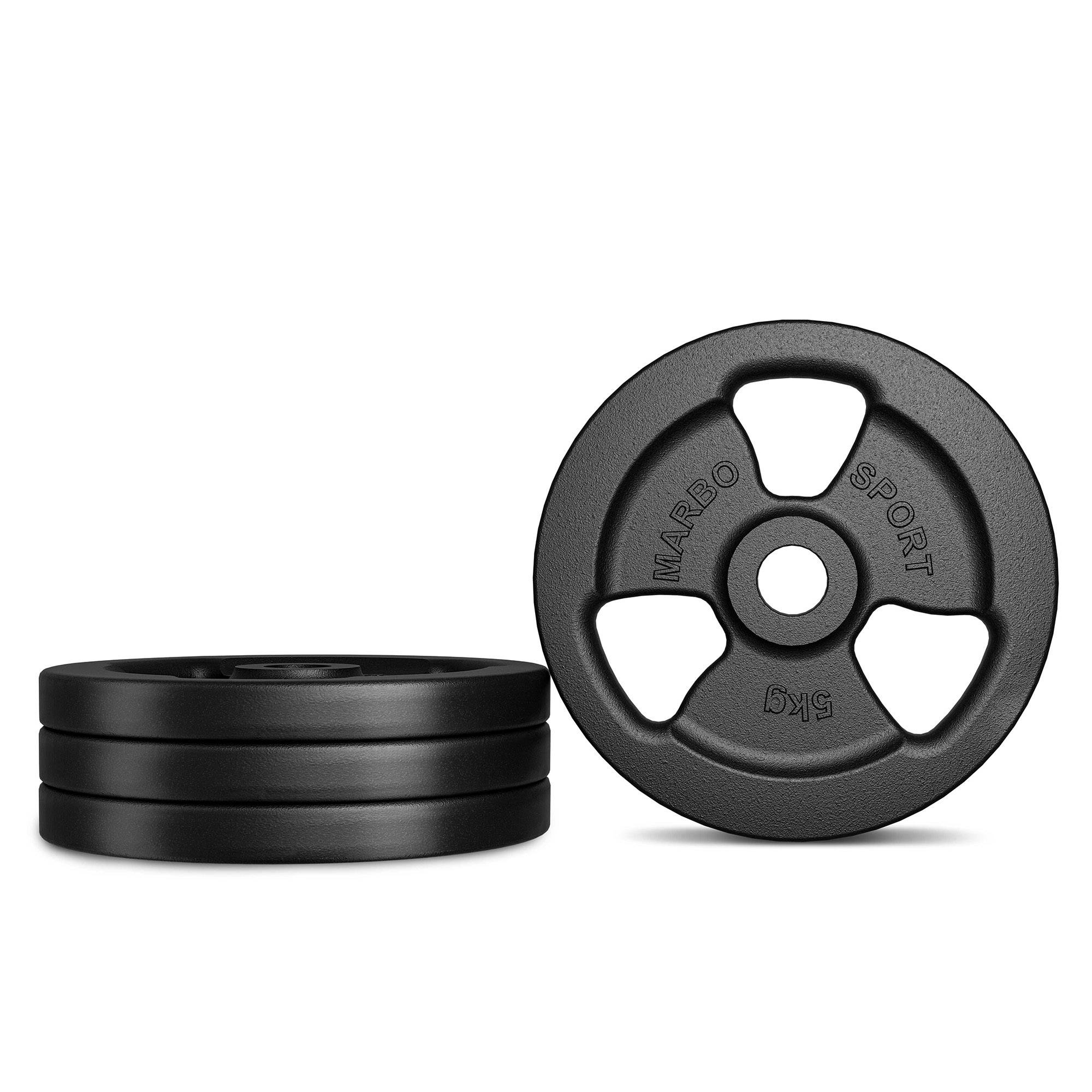 Standard cast iron Tri Grips weight plate 5 kg with 31 mm bore