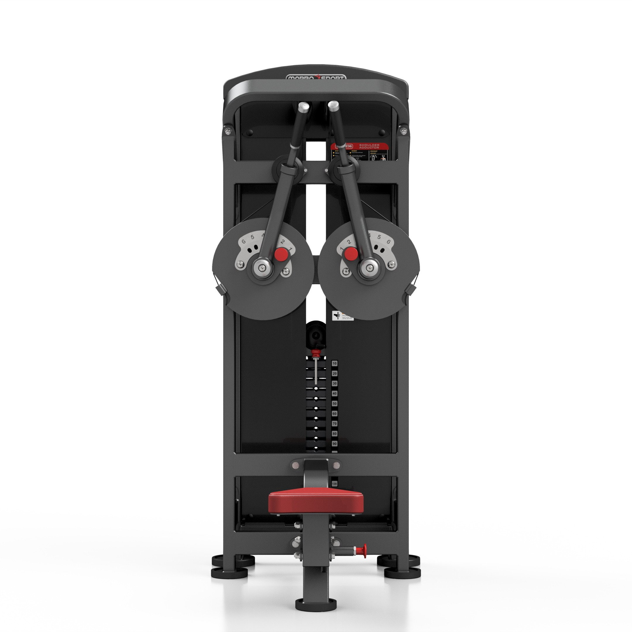 MP-U234 machine à muscler les quadriceps et les cuisses - Marbo Sport  anthracite métallique \ bordeaux