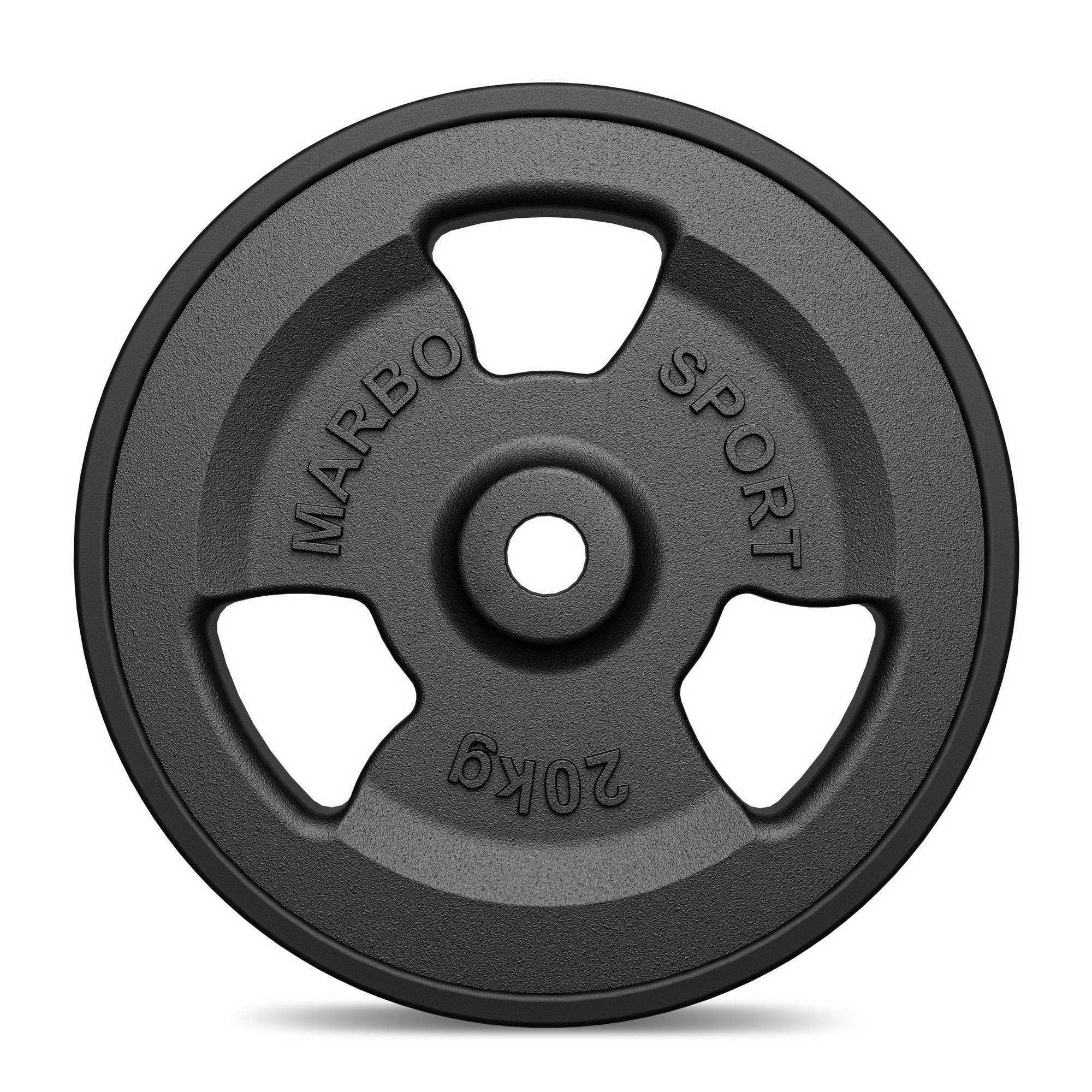Cast iron rubberized disc 20 kg with ø31 mm bore MW-O20G-kier - Marbo Sport
