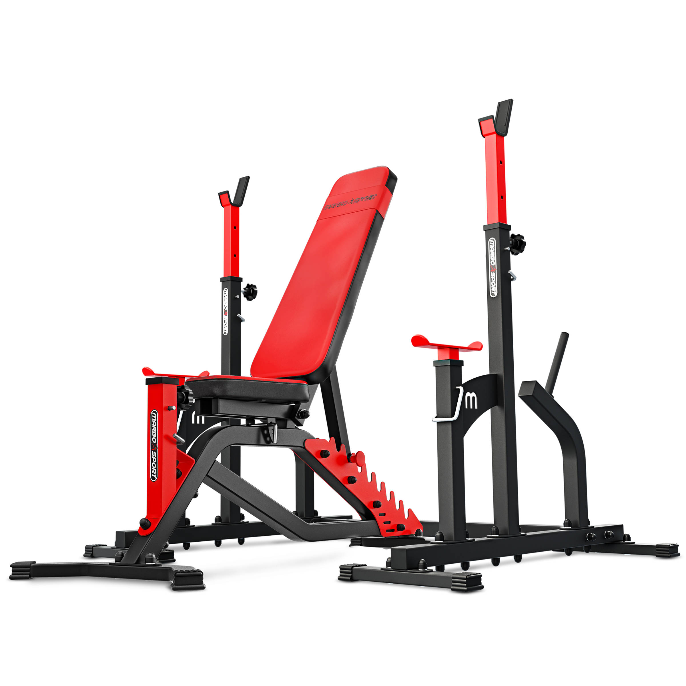 Set MS2 Multi-adjustable bench MS-L101 + Squat and rack with spotter catchers MS-S104 - Marbo Sport lack | equipment \ Exercise sets \ Exercise sets For intermediate |