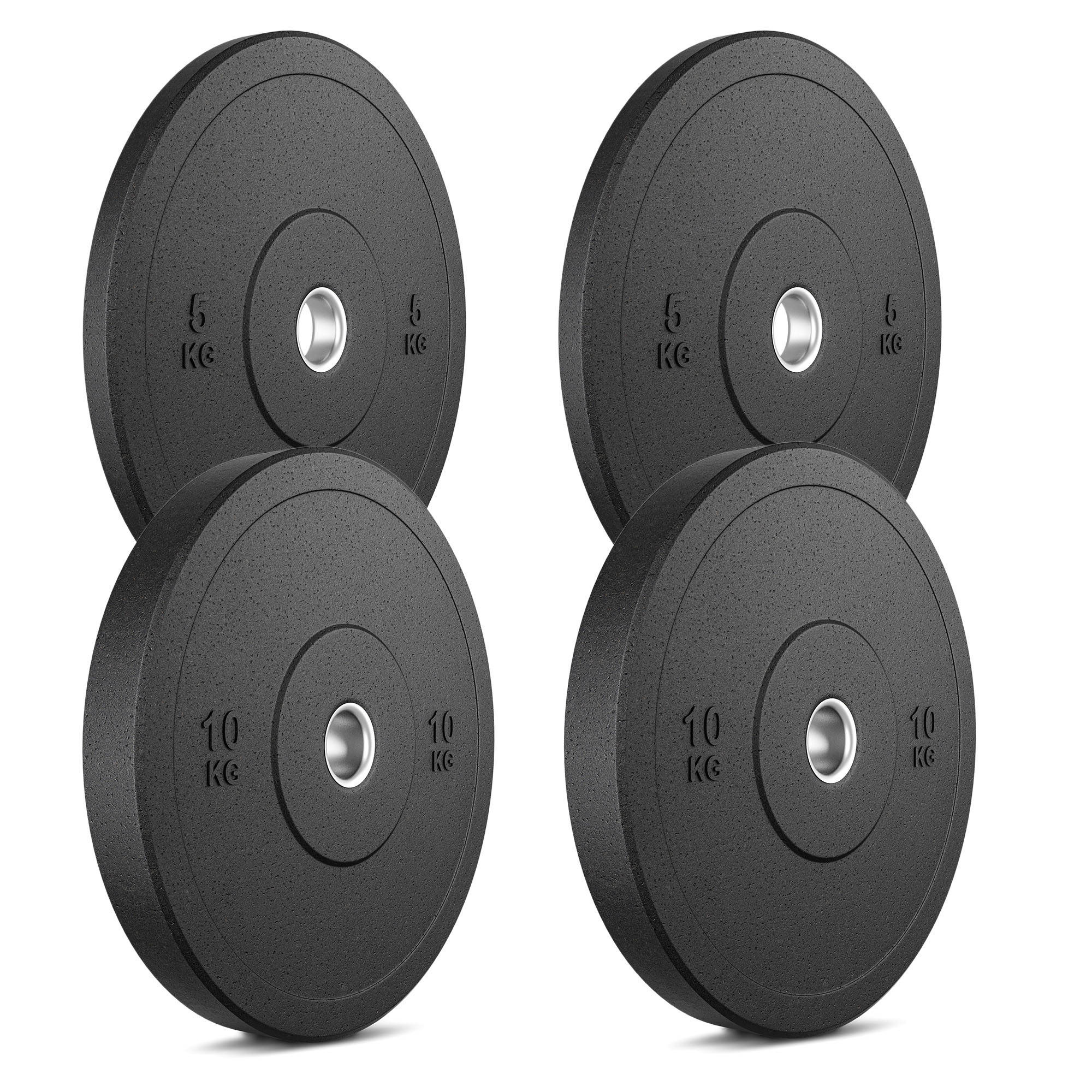 Solid rubber weight plates set MW Bumper 30 kg 2 x 10 kg 2 x 5 kg Marbo Sport
