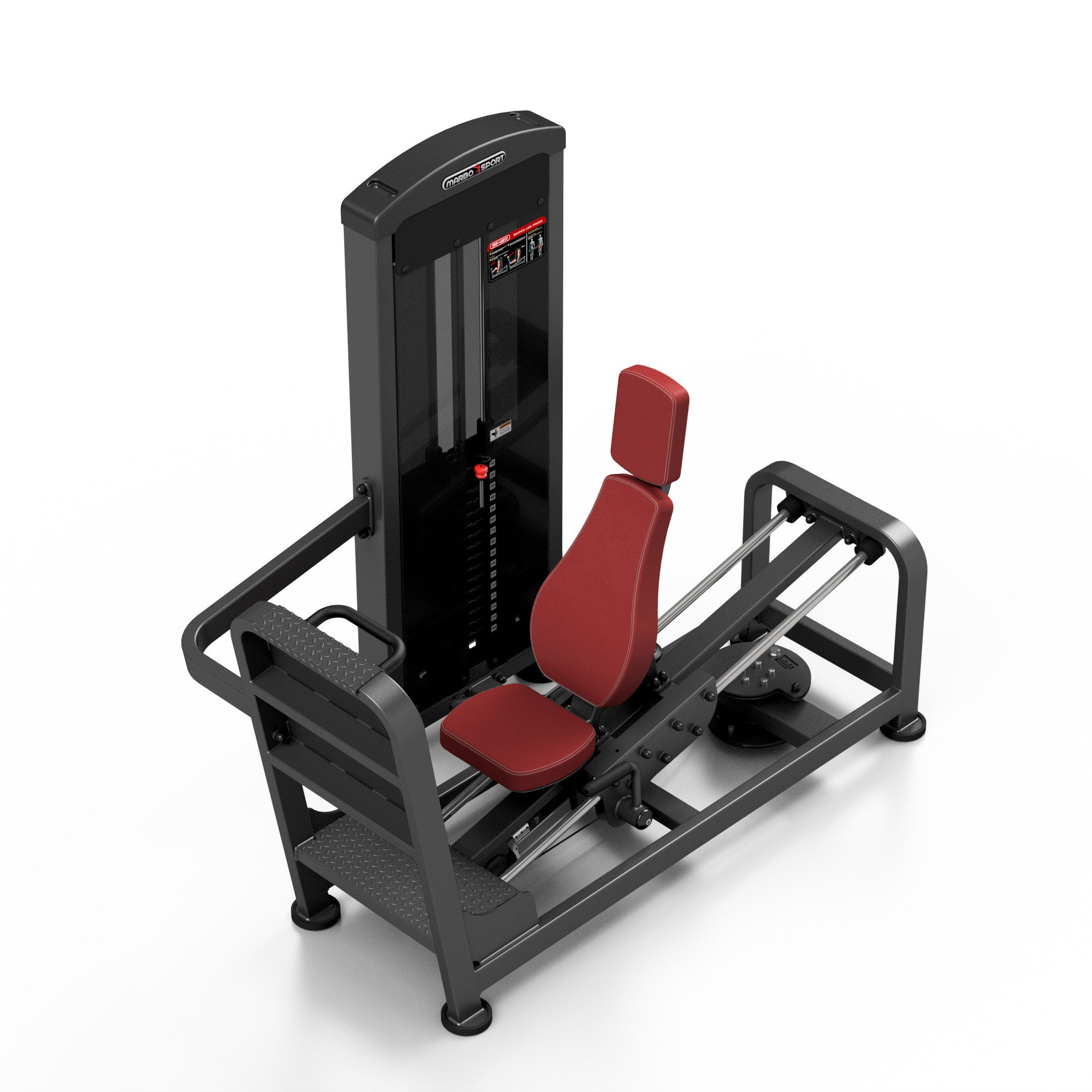 MP-U234 machine à muscler les quadriceps et les cuisses - Marbo Sport  anthracite métallique \ bordeaux