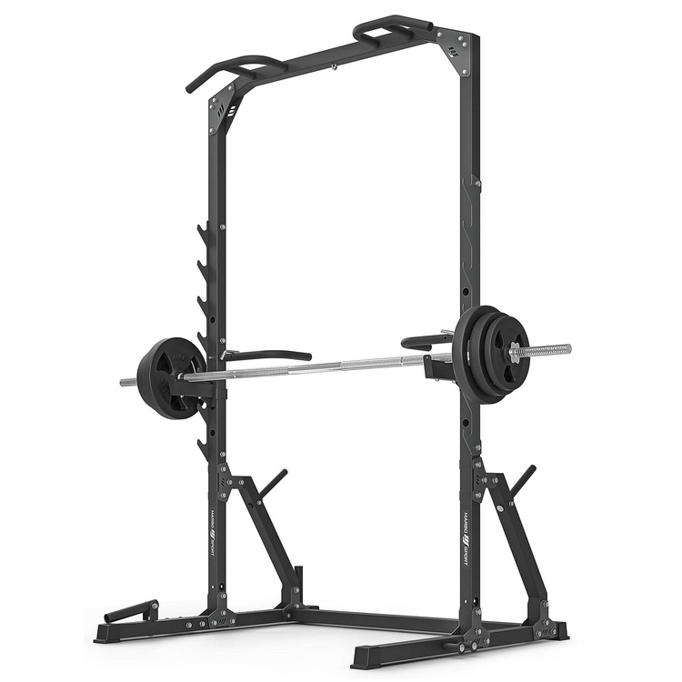 Squat halfrack with pull up bar with rack and dip station + landmine