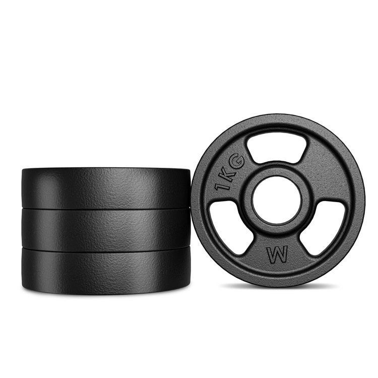 Standard castiron Tri Grips weight plate 1 kg with ø31 mm bore Marbo