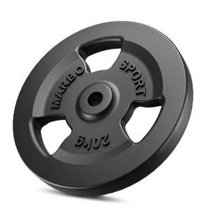 Standard cast-iron Tri Grips weight plate 20 kg with ø31 mm bore - Marbo Sport