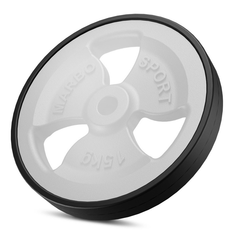 Tri-Grip rubberized cast iron weight plates set 60 kg / 2 x 15 kg + 2 x 10 kg + 2 x 5 kg - Marbo Sport