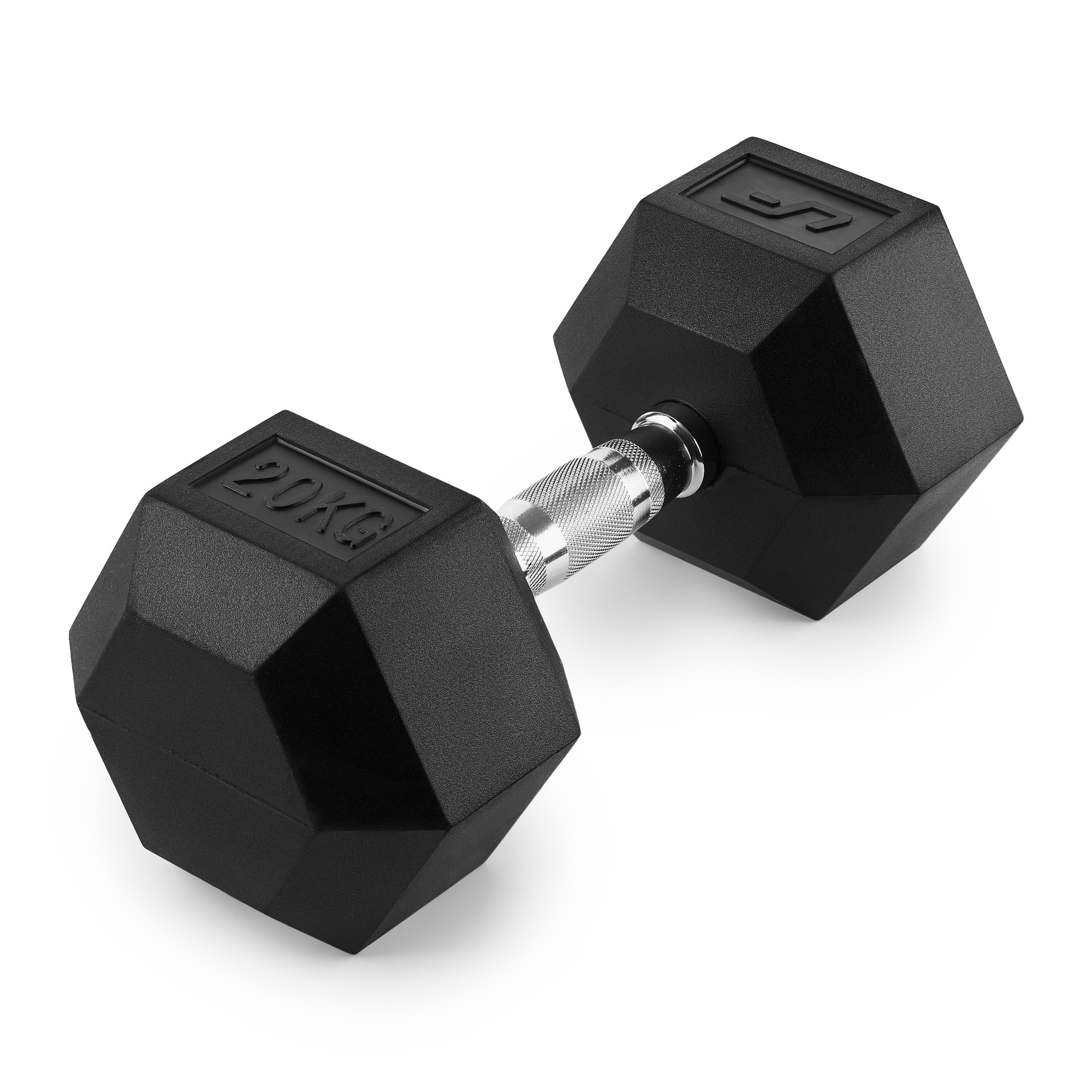 Rubber-coated HEX dumbbell