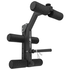 Set MS41_2.0_83KG | Adjustable bench with stands and negative slant + preacher curl attachmen + leg press + lat attachment + bar and weight plates set 83 kg - Marbo Sport