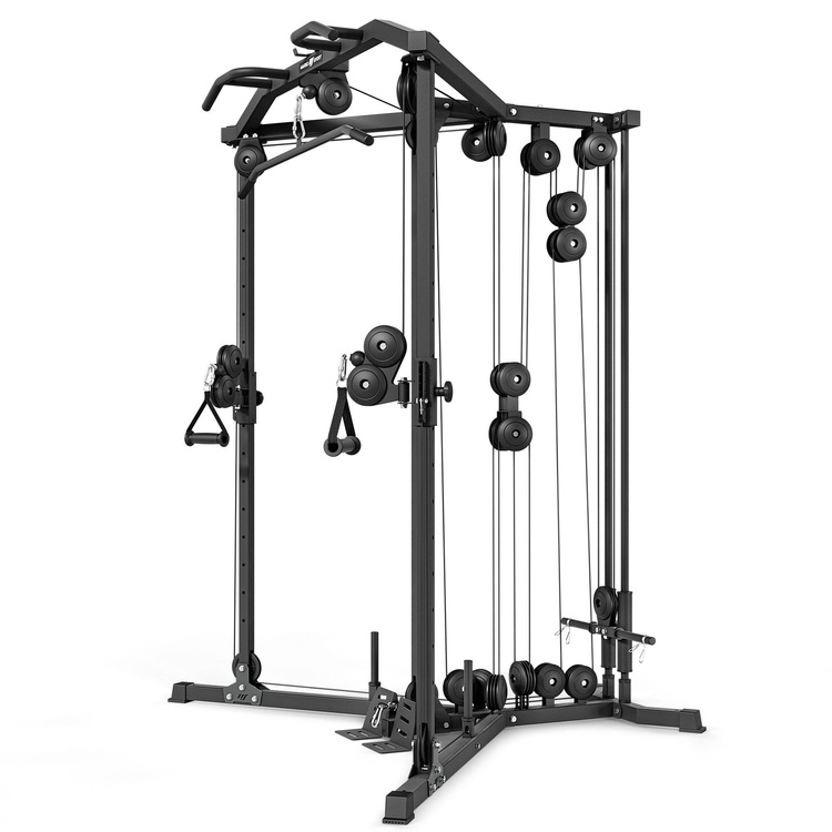 Free weight training station with upper and lower cable pulley MS-W106 2.0 – Marbo Sport
