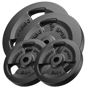 Tri-Grip weight plates made of cast iron set 60 kg / 2 x 20 kg + 2 x 10 kg - Marbo Sport