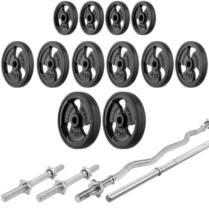 Set MH24_126KG_KIER_G | Adjustable bench with adapter MH-L115 + Multi rack MH-S204 + reinforced bars and rubberized weights set 83 kg - Marbo Sport