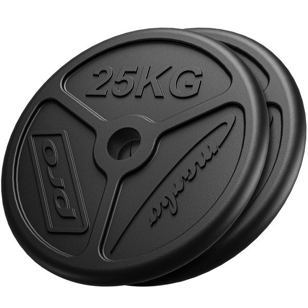 Olympic weight plates made of cast iron set 50 kg / 2 x 25 kg MW-2x25KG-OLI - Marbo Sport