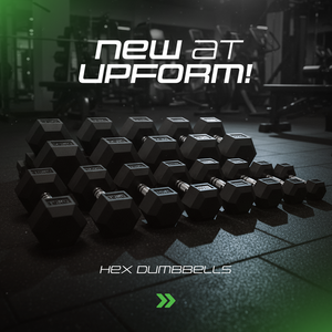 Rubber-coated HEX cast-iron dumbbell 17,5 kg - UpForm