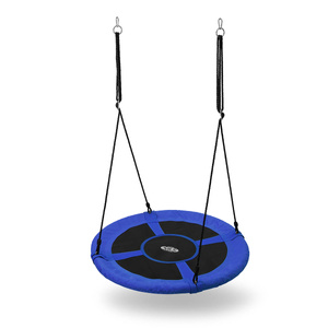 Stork's nest hanging swing Ø100 cm BLUE - NILS