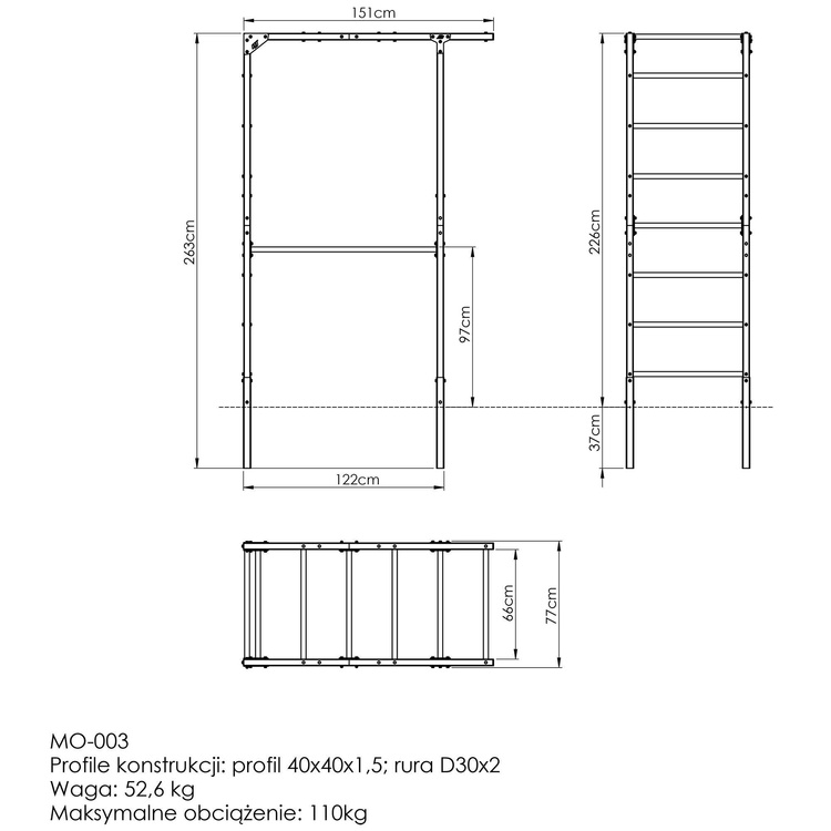 Outdoor ladder MO-003 - Marbo Sport