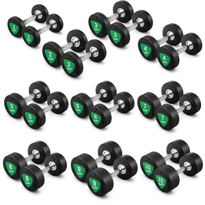 Set of polyurethane dumbbells 1-10kg (increments of 1 kg) 110 kg with dumbbell rack UR-S005– UpForm
