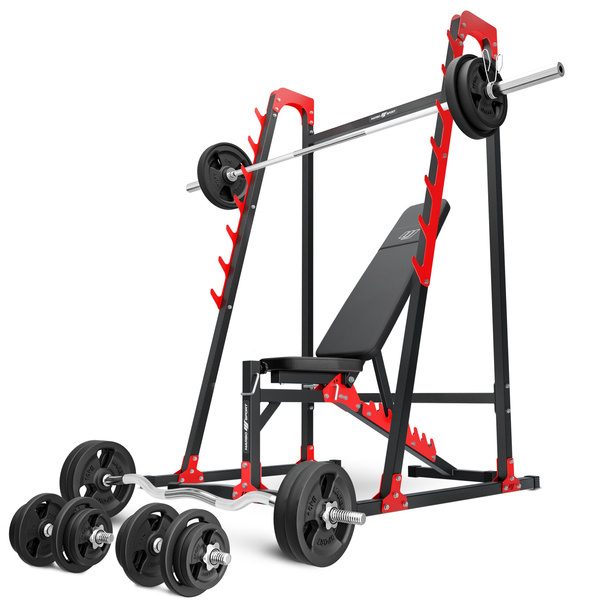 Set MH24 | Adjustable bench with adapter MH-L115 + Multi rack MH-S204 - Marbo Sport