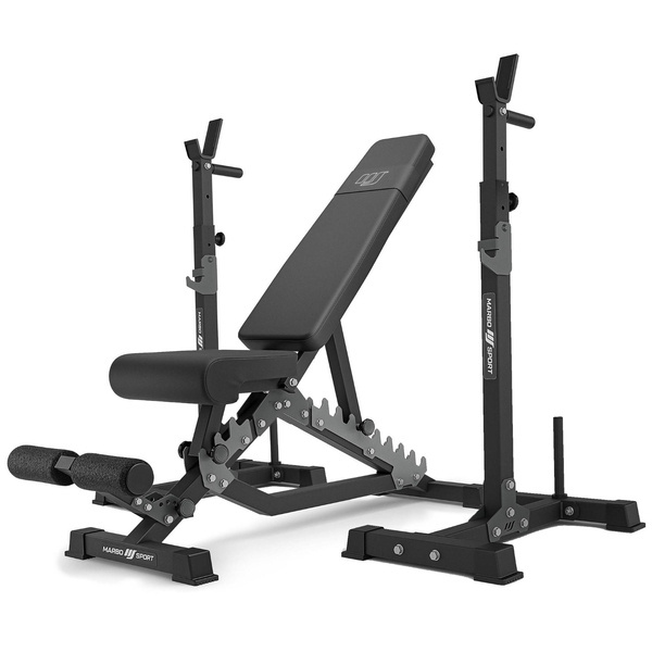 Set MS34_2.0 | double-sided bench + multilevel barbell racks (2 pieces) with assistance - Marbo Sport