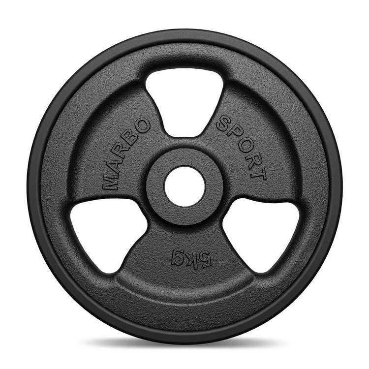 Cast iron rubberized disc 5 kg with ø31 mm bore MW-O5G-kier - Marbo Sport