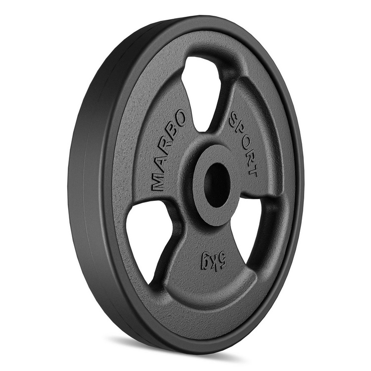 Cast iron rubberized disc 5 kg with ø31 mm bore MW-O5G-kier - Marbo Sport
