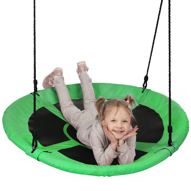 Stork's nest hanging swing Ø100 cm GREEN - NILS