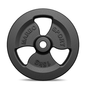 Standard cast-iron Tri Grips weight plate 15 kg with ø31 mm bore - Marbo Sport