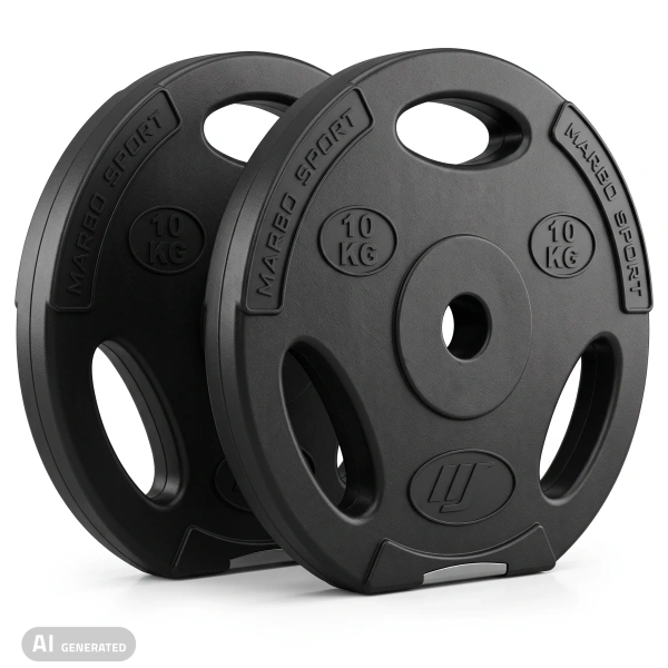 2 x 10 kg Composite Weight Plates Set - Marbo Sport