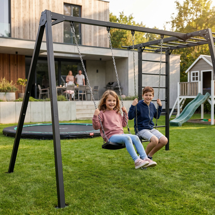2-seater swing on bearings (frame) to the ladder PREMIUM MO-018 - Marbo Sport