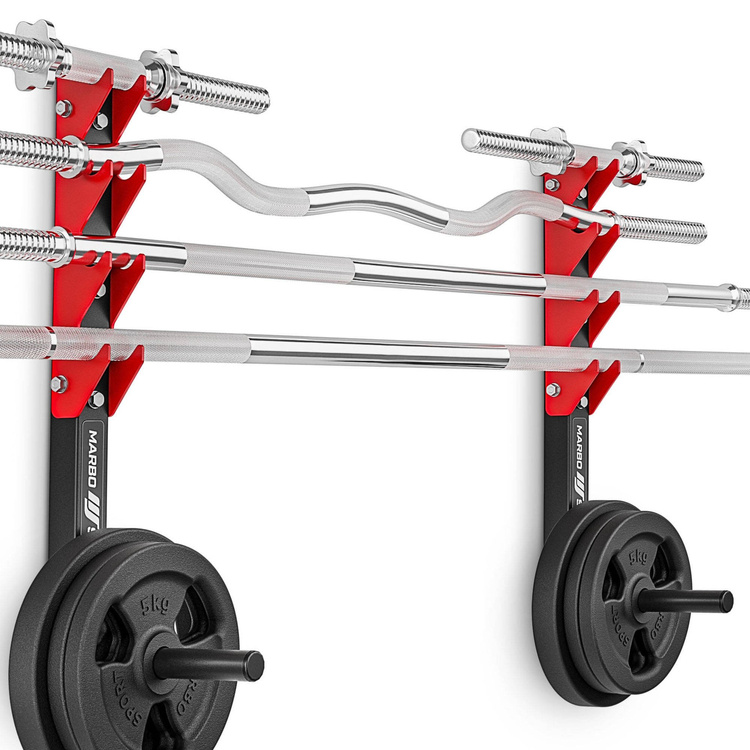 Wall-Mounted Weights And Bars Storage Rack MH-S208 - Marbo Sport