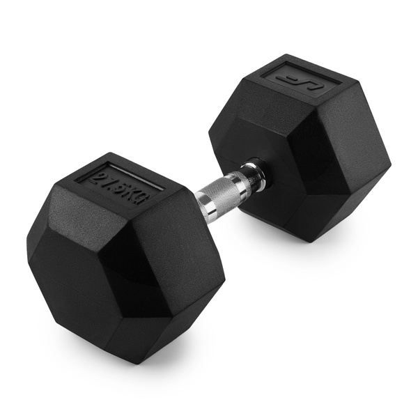 Rubber-coated HEX cast-iron dumbbell 27,5 kg - UpForm