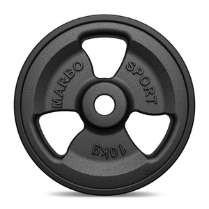 Cast iron rubberized disc 10 kg with ø31 mm bore MW-O10G-kier - Marbo Sport