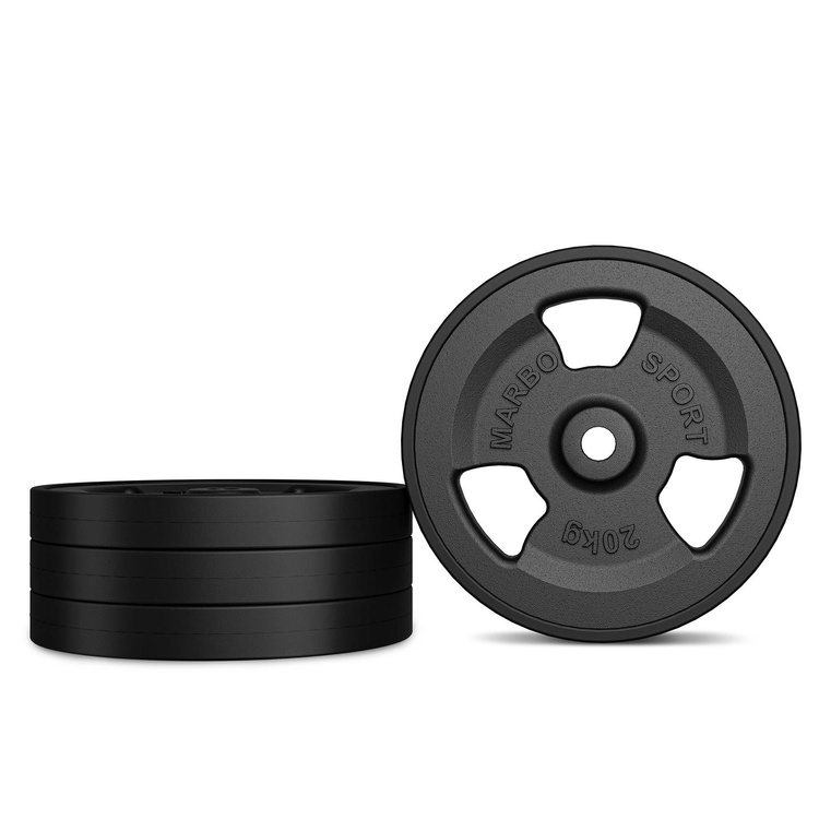 Cast iron rubberized disc 20 kg with ø31 mm bore MW-O20G-kier - Marbo Sport