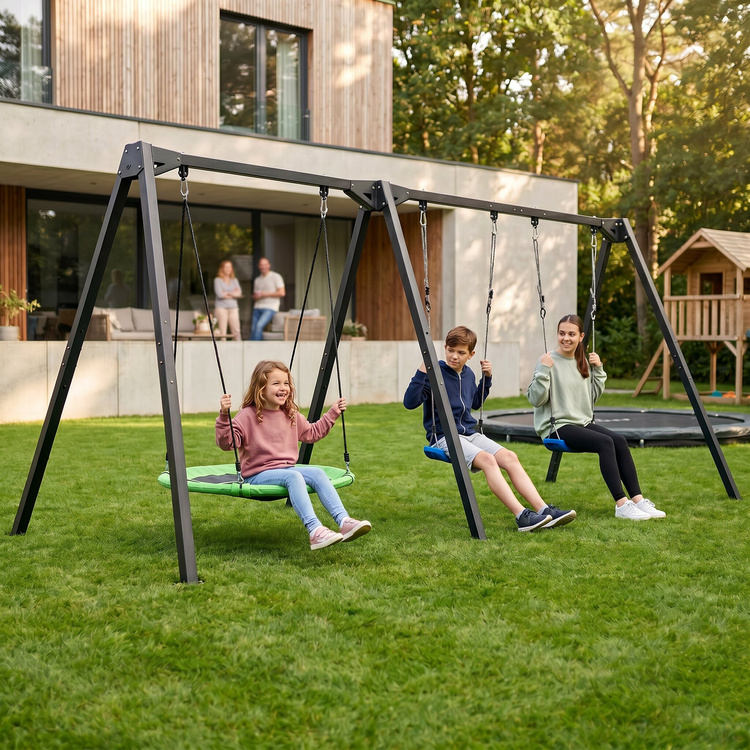 Three-person swing with bearings (frame) PREMIUM MO-014 - Marbo Sport