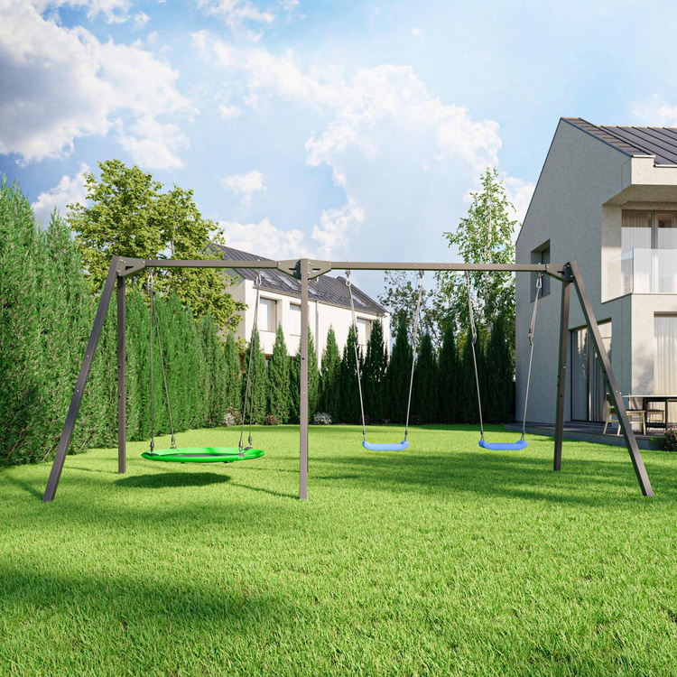 Three-person swing with bearings (frame) PREMIUM MO-014 - Marbo Sport