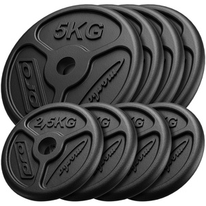Cast iron weight plates slim set 30 kg / 4 x 5 kg + 4 x 2.5 kg - Marbo Sport
