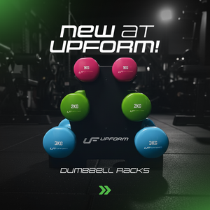 Vinyl fitness dumbbell set 12 kg with stand – UpForm