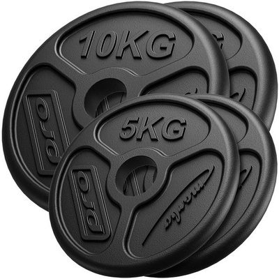 Olympic weight plates made of cast iron set 30 kg / 2 x 10 kg + 2 x 5 kg - Marbo Sport