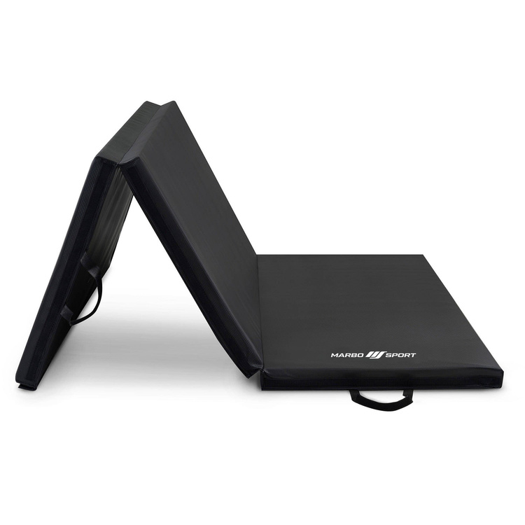 Stable folding mat with Velcro fastener 180 x 90 x 5 cm black - Marbo Sport