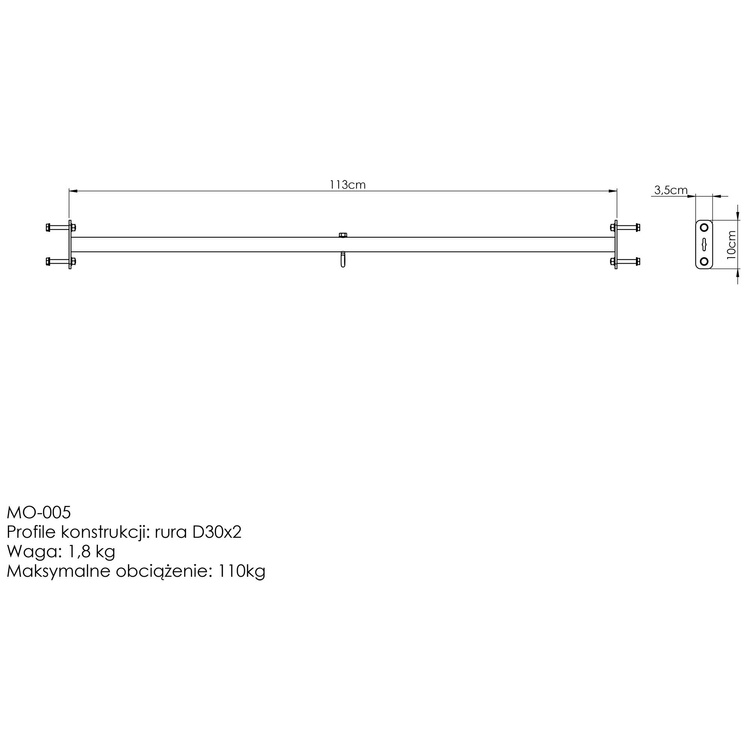 Straight bar with bag holder MO-005 – Marbo Sport
