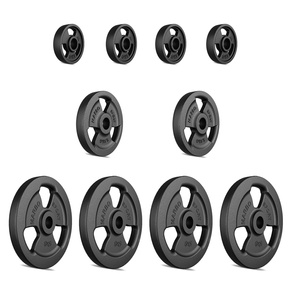 Tri-grip weight plates made of cast iron set 29 kg / 4 x 5 kg + 2 x 2.5 kg + 4 x 1 kg - Marbo Sport