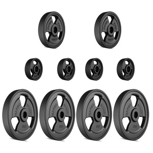 Tri-Grip rubberized cast iron weight plates set 29 kg / 4 x 5 kg + 2 x 2.5 kg + 4 x 1 kg - Marbo Sport