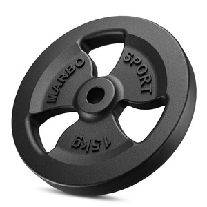 Tri-Grip weight plates made of cast iron set 60 kg / 2 x 15 kg + 2 x 10 kg + 2 x 5 kg - Marbo Sport