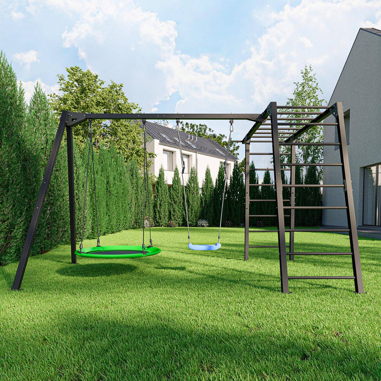 PREMIUM ladder - MO-016 + PREMIUM 2-stand swing rack for ladder - MO-018 - Marbo Sport.