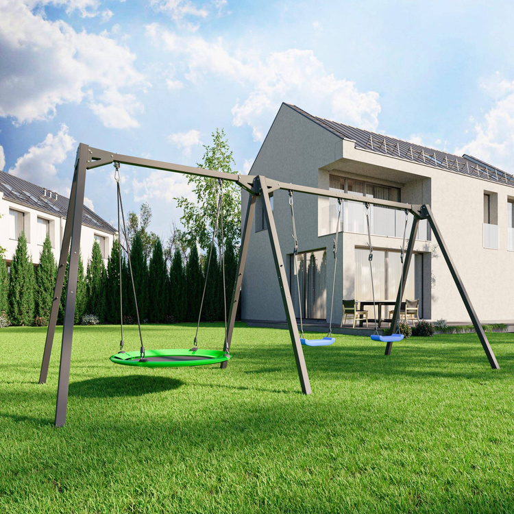 Three-person swing with bearings (frame) PREMIUM MO-014 - Marbo Sport