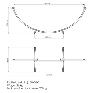 Large hammock frame MO-011 - Marbo Sport
