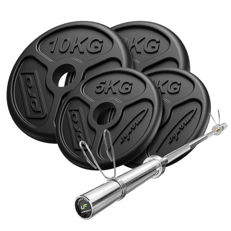 Set 45kg | Olympic barbell 180 cm + weight plates 2x10kg, 2x5kg - Marbo Sport