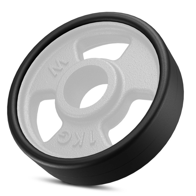 Cast iron rubberized disc 1 kg with ø31 mm bore MW-O1G-Kier - Marbo Sport