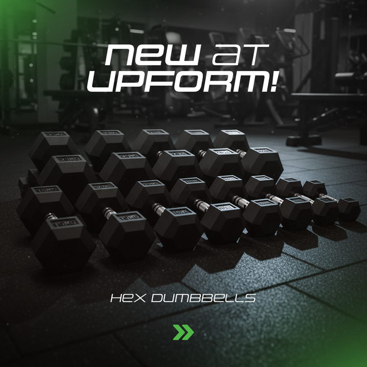 Rubber-coated HEX cast-iron dumbbell 17,5 kg - UpForm