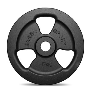 Standard cast-iron Tri Grips weight plate 5 kg with ø31 mm bore - Marbo Sport
